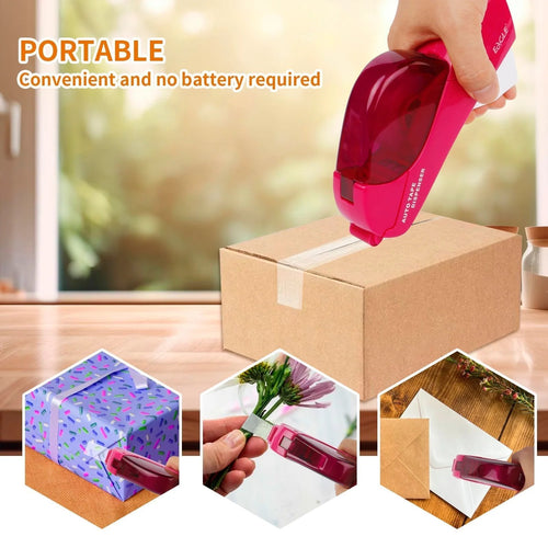 ✂️ One-Hand Tape Dispenser – Stop Reaching for Scissors Every Time