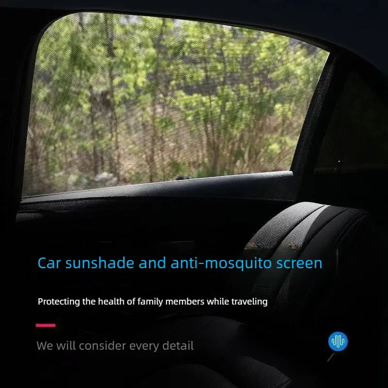 Car anti‑mosquito screen/net, car sunshade curtain, window mosquito net, insect‑proof car curtain, mosquito net for car glass, privacy window mesh