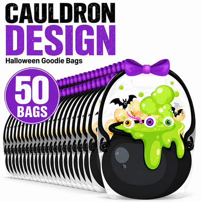 🎃Halloween Pumpkin & Witch Cauldron Goodie Bags (Bags Only)