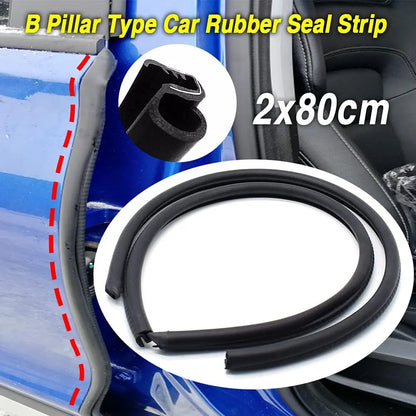 Car Door Seal Strip - 2PCS B-Pillar Seal Strip, Automotive Rubber Frame Universal for Cars, Trucks, SUV, RVs