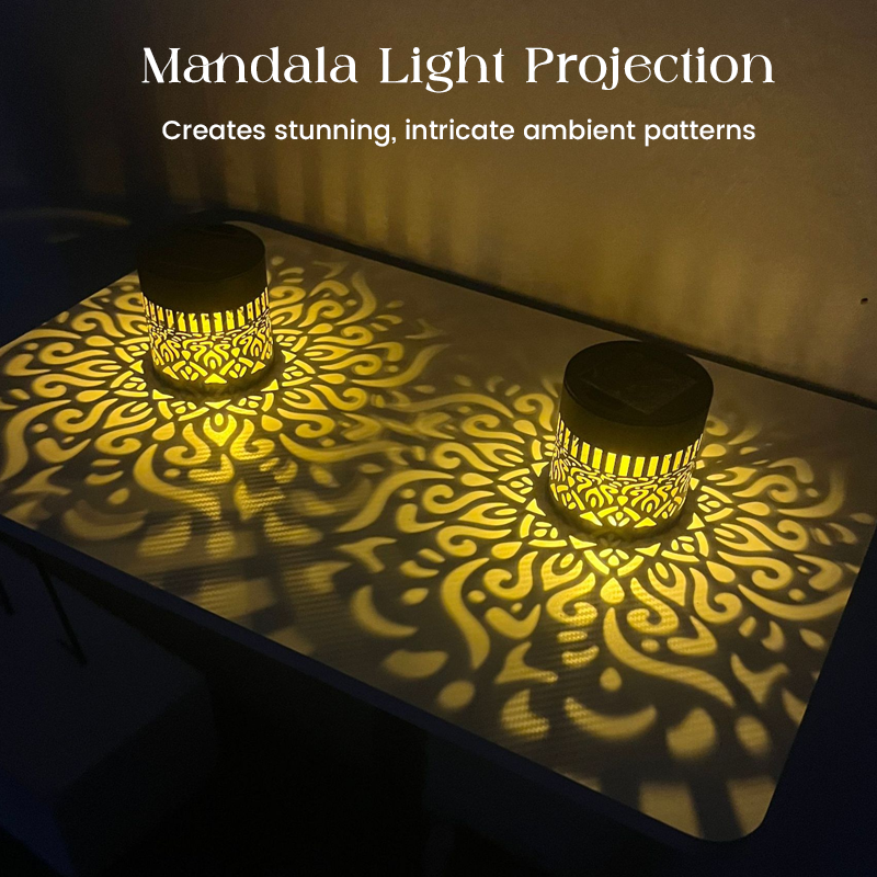 🌞Solar Mandala Light – Stunning Pattern Projection, 2-in-1 Floor & Wall Design