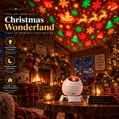 🎅Christmas Projection Light - USB Powered Festive Room Ceiling Decor✨