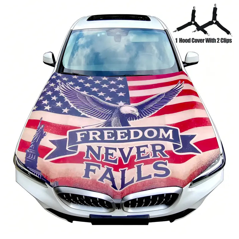 🔥Holiday sales 50% OFF🎁USA Car Flag Hood Cover 4x5ft - Patriotic Decoration