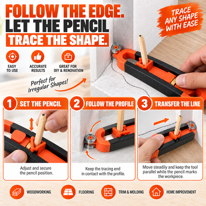 ✏️Contour Gauge Scribe Tool with Lock and Pencil