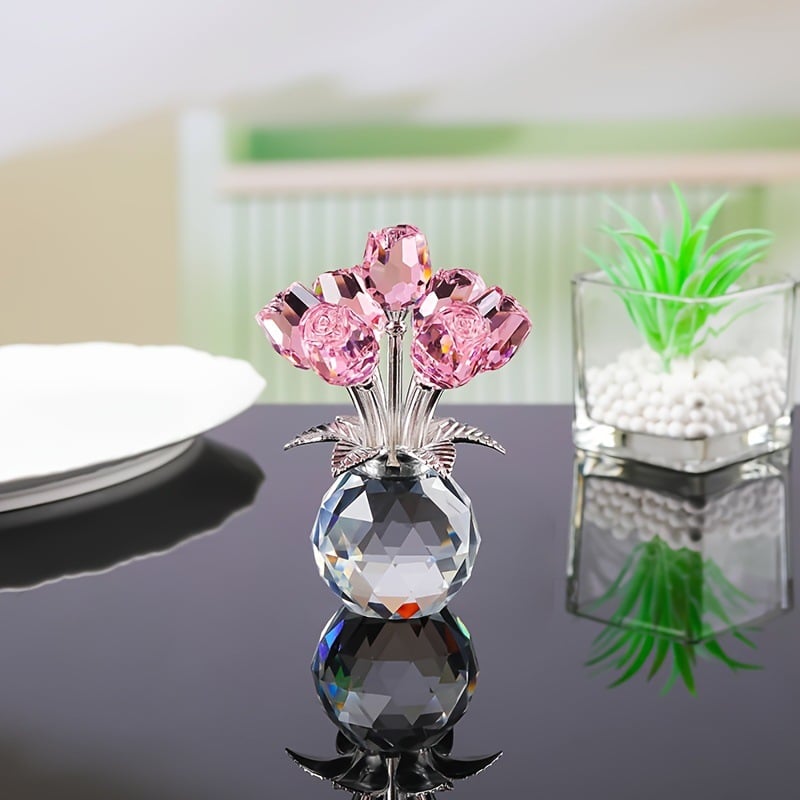 ⚡Crystal Colorful Rose Flower Vase