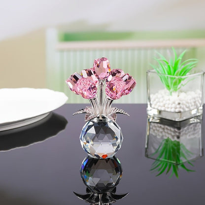 ⚡Crystal Colorful Rose Flower Vase