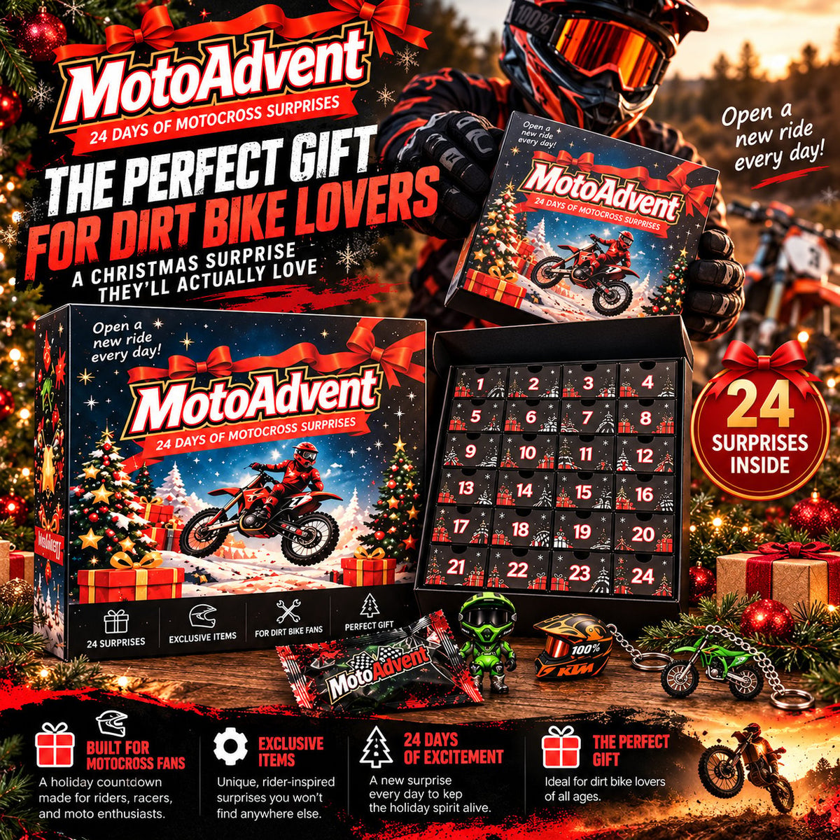 🏍️ 24-Day Motocross Advent Calendar – A New Dirt Bike Surprise Every Day