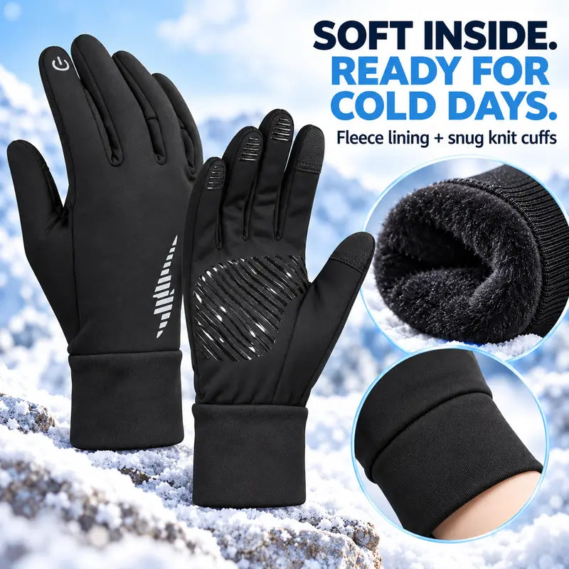 🧤 Unisex Winter Fashion Gloves – Warm Fleece-Lined, Touchscreen-Compatible & Anti-Slip ❄️📱