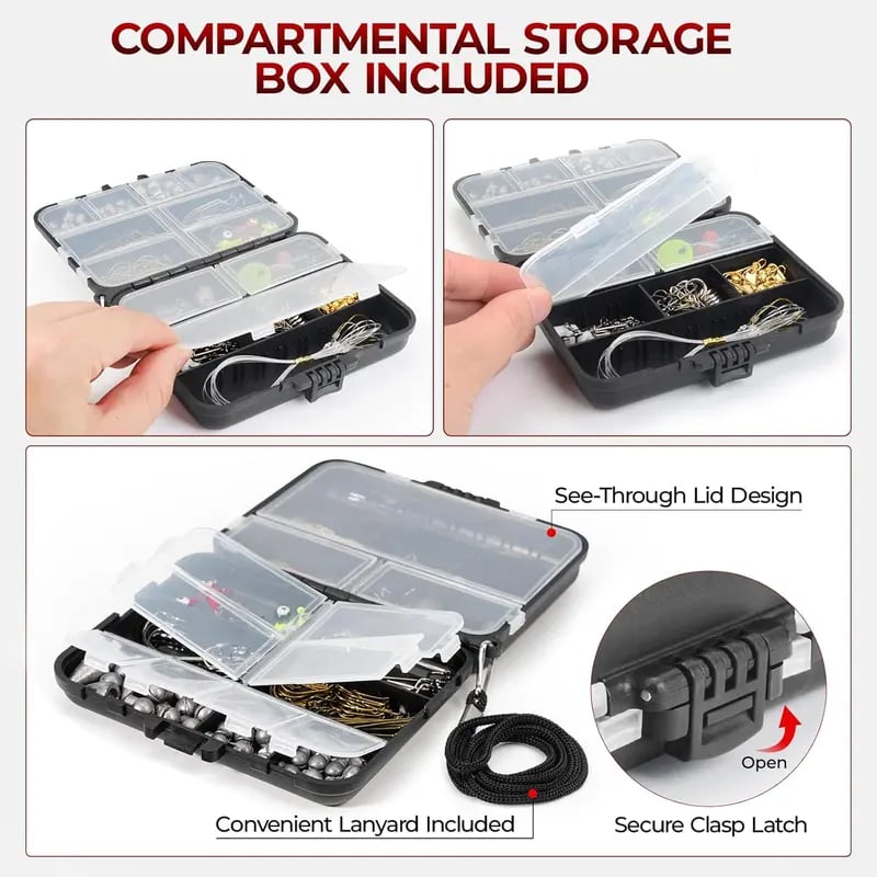 🔥Last Day 49% OFF - 🔥🎣 Fishing Kit – 264PCS Complete Tackle Set with Hooks