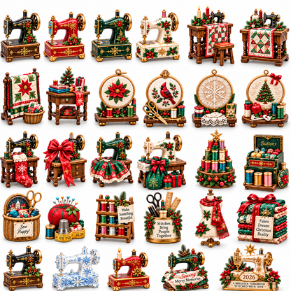 🩷Sewing Christmas Atelier 2026 – 24-Day Countdown Collection with 24 Unique Sewing & Quilting Miniatures