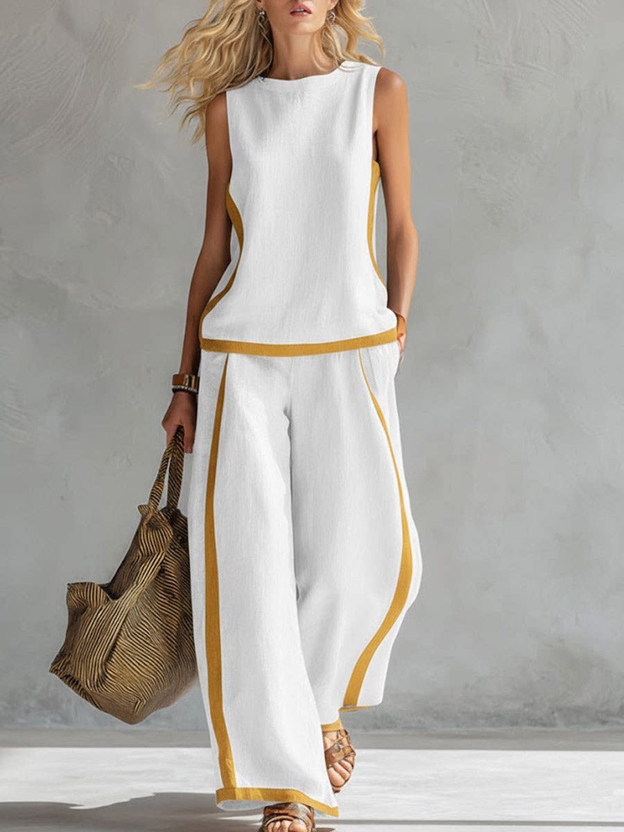 2026 Linen Blend Set | Color Block Comfort & Style ✨👚