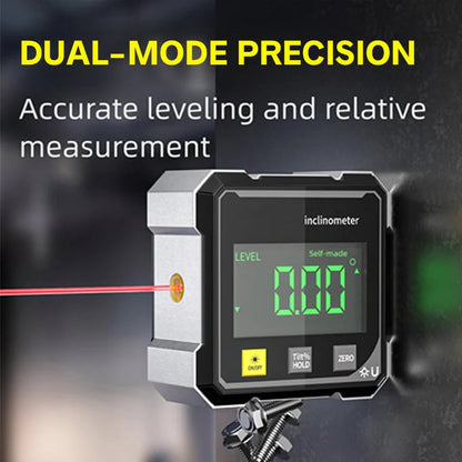 🔥HOT SALE⚙️ German Quality 4-Side Magnetic Digital Angle Gauge with Laser | Precision You Can Trust✨