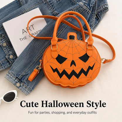 🎃 Spooky Jack-O'-Lantern Pumpkin Crossbody Bag