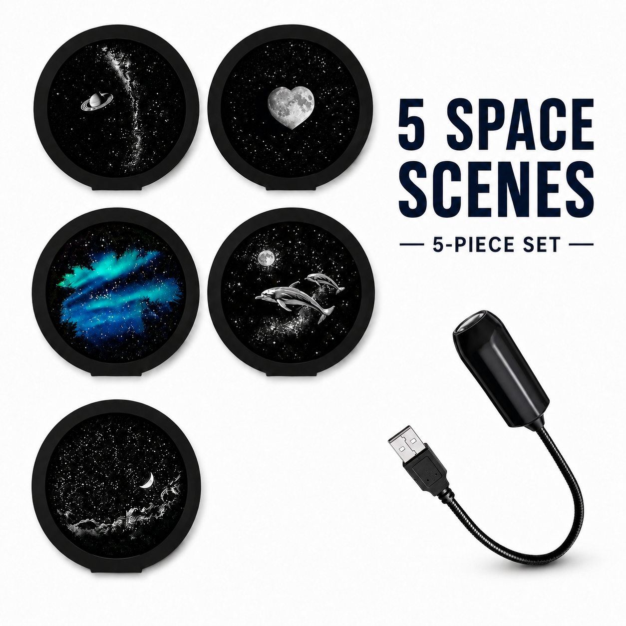 ✨USB Holiday Scene Projector – Christmas & Galaxy