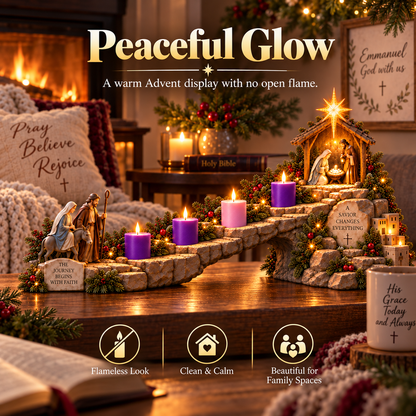 ✝️Journey to Bethlehem – 4-Week Lighted Advent Nativity Path