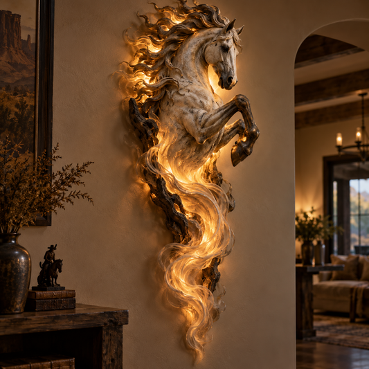 🔥Last Day 50% OFF -🦄 Celestial Flame Unicorn™ Wall Sconce – A Magical Guardian Awakens on Your Wall