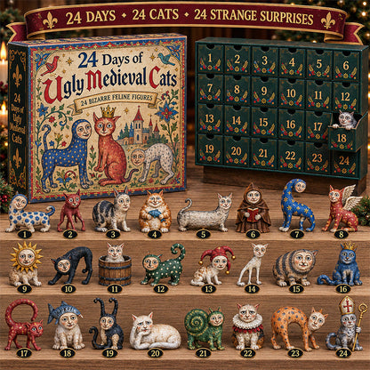 🔥 24 Days of Ugly Medieval Cats – Hilariously Weird Cat Advent Calendar 2026💕