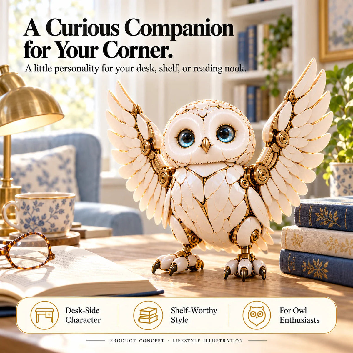 🦉 Mechanical Owl Egg – Transform & Reveal the Snowy Owl Inside 🥚✨