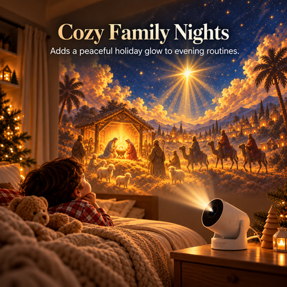 🔥Bible Story Projector Light – Nativity, Noah's Ark & Angels