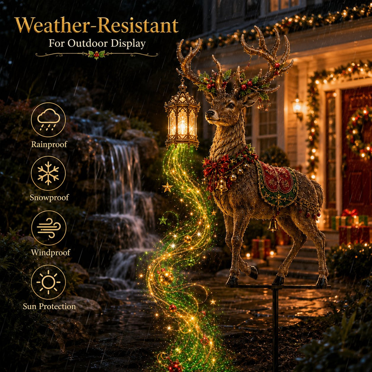 🎀🎄🔥New arrivals- Light-Up Reindeer Lawn Stake, Festive Outdoor Christmas Decor