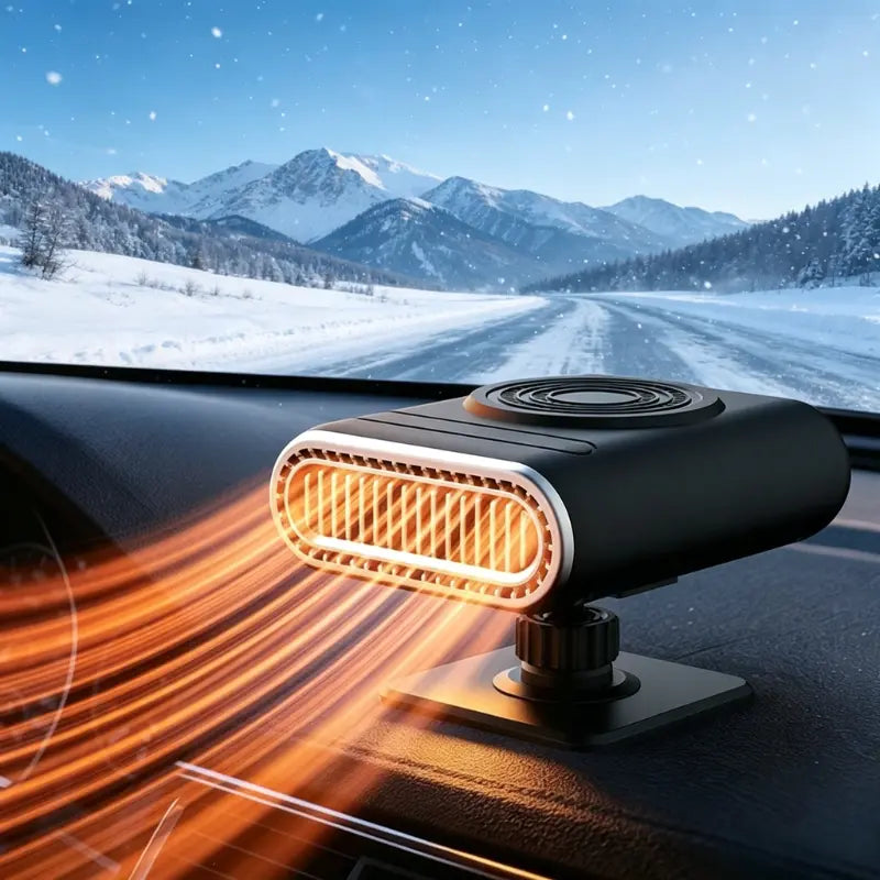 12V Portable Car Heater - 12v Power, Adjustable Defogging Windshield Demister 🚗