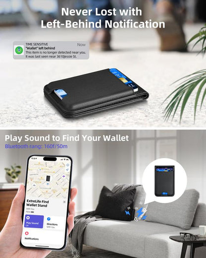 for Magsafe Wallet, Works with , Strongest Magnetic Wallet for Phone 16 15/14/13/12 promax plus Series, for Phone Wallet with Adjustable Stand, Wallet Tracker, 4 Cards Holder, Vegan Leather