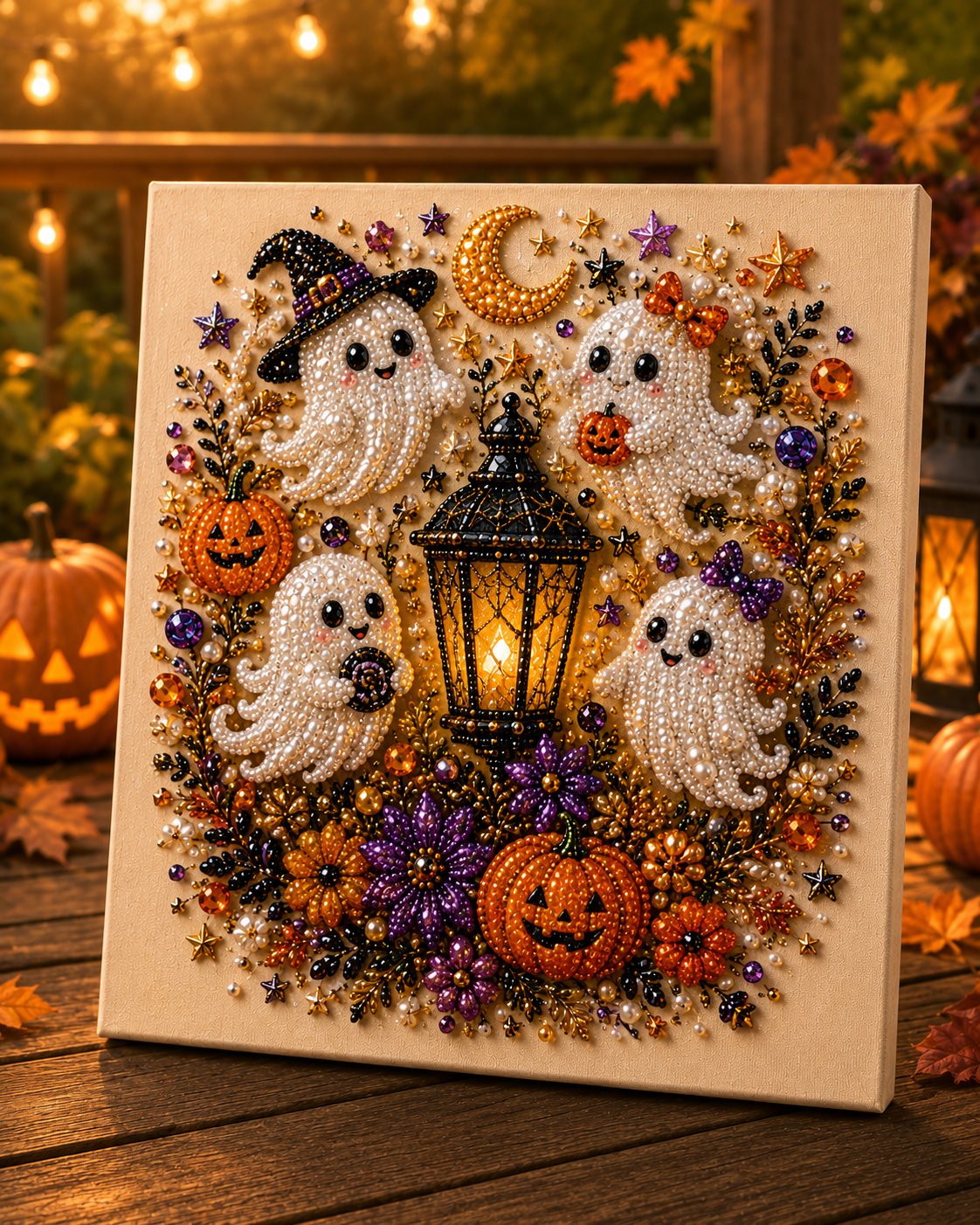 ⚡Halloween Pearl Art DIY Kit – Turn Tiny Pearls into Spooky-Cute Magic