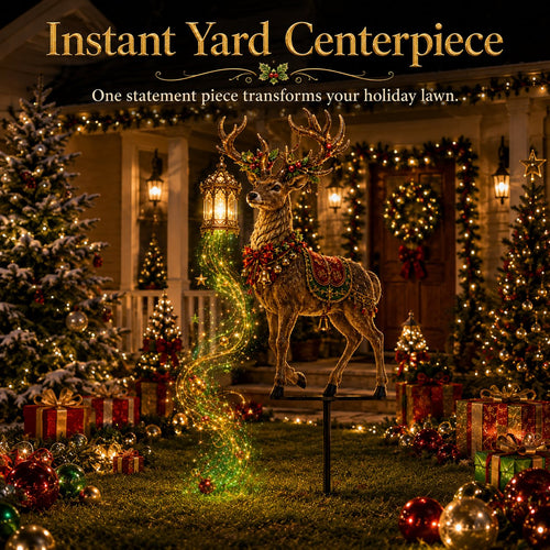 🎀🎄🔥New arrivals- Light-Up Reindeer Lawn Stake, Festive Outdoor Christmas Decor