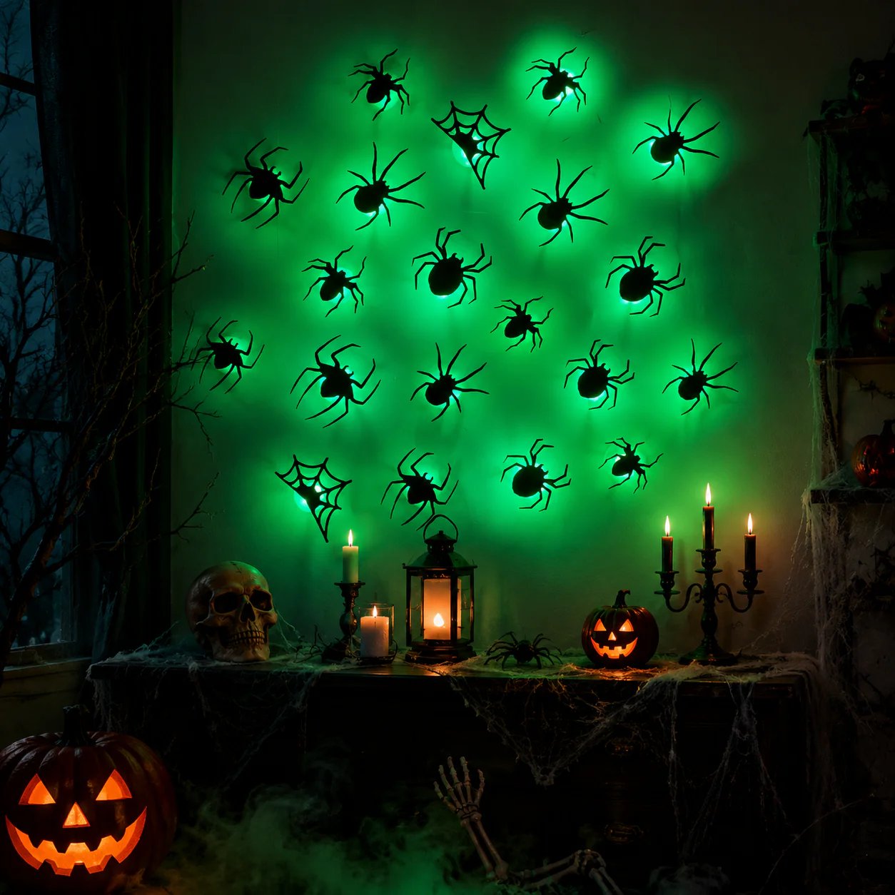 🦇3D LED Bat Light Halloween Wall Decor – Glowing Spooky Party Ornaments