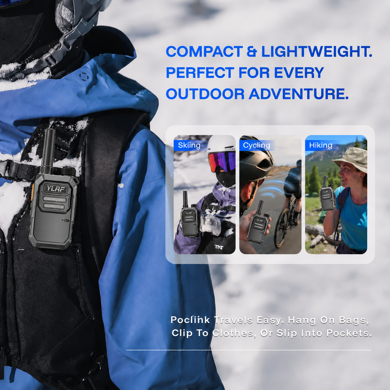 ✨Global Walkie Talkie –Rugged Waterproof Pocket Radio for Hiking & Off-Grid Teams 🌍