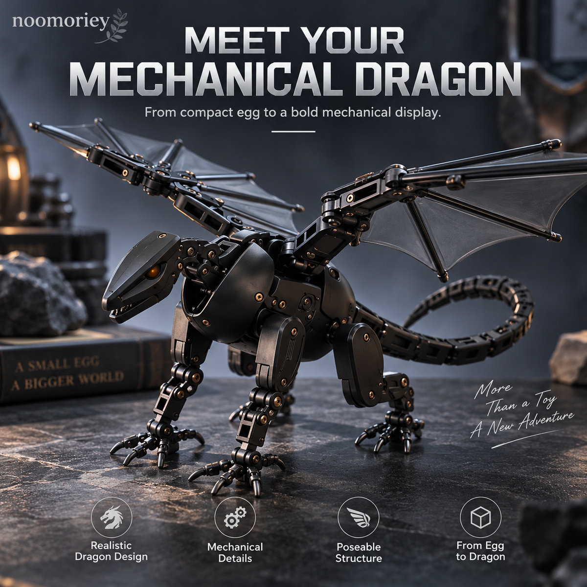 ⌛Last day 49% off-🥚🐉 DragonMorph – Egg to Dragon Transforming Mechanical Toy🔥