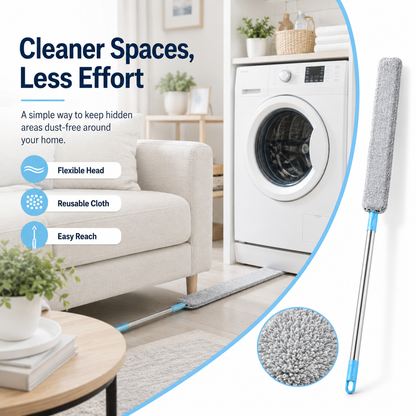 🧹 Flexible Retractable Gap Duster – Long-Reach Microfiber Cleaner for Under Beds & Appliances