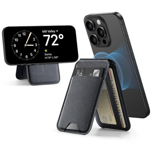 for Magsafe Wallet, Works with , Strongest Magnetic Wallet for Phone 16 15/14/13/12 promax plus Series, for Phone Wallet with Adjustable Stand, Wallet Tracker, 4 Cards Holder, Vegan Leather
