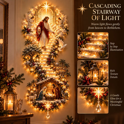 🎀✨ Last Day – 60% OFF!✨ Jesus Light of Heaven Christmas Wall Hanging✝️