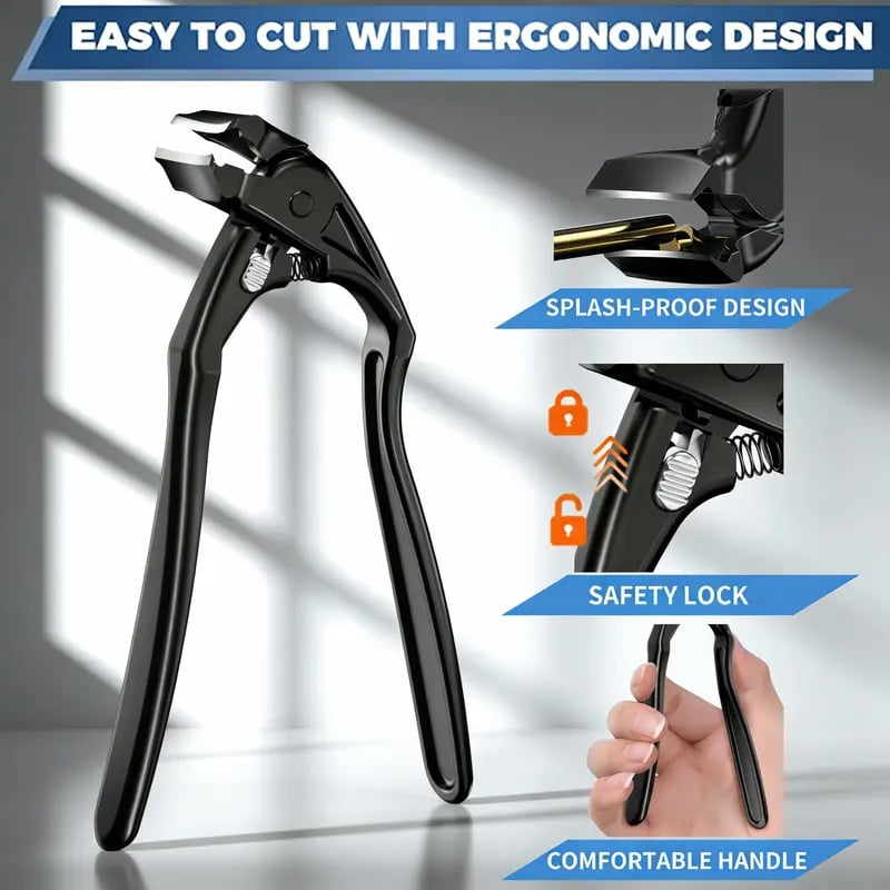 Black Curved Nail Clipper✂️  – Ergonomic & Easy for Seniors 🖤