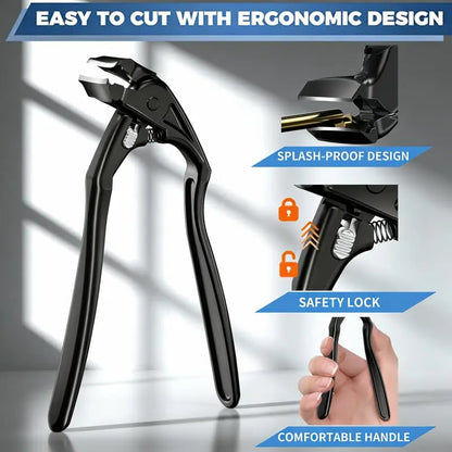 Black Curved Nail Clipper✂️  – Ergonomic & Easy for Seniors 🖤