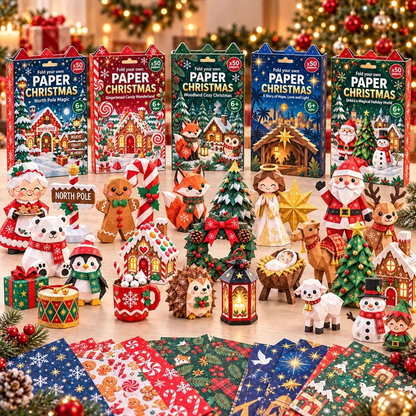 🧘Relaxing & Beginner-Friendly- 3D DIY Paper Christmas(💕Step-by-Step Guide Included)