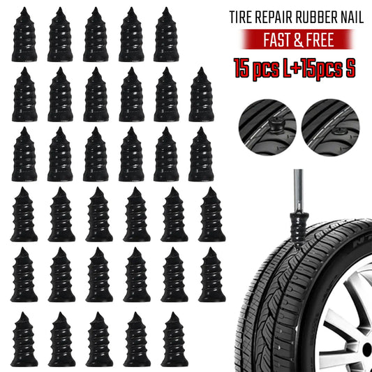 60/30Pcs Tire Repair Screws Plugs, Self-service Tyre Repair Vacuum Rubber Nails Kit for Car/Motorcycle/Truck/Tractor Puncture Fast Tyre Repair Supplies