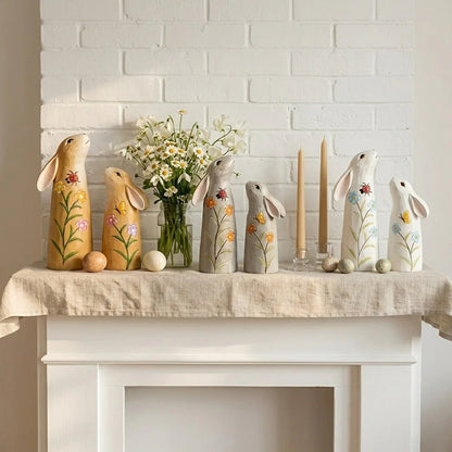 🔥Easter Hot Sale 49% OFF -Hand-Painted Spring Bunny Figurines