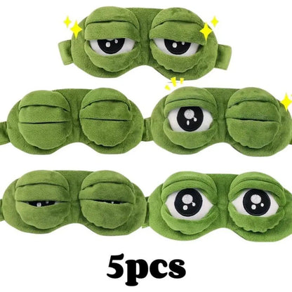 3D Frog Sleep Mask, Soft Cartoon Eyeshade for Men and Women, Portable Blindfold for Travel, Napping, and Winter Home Relaxation SpringStatements