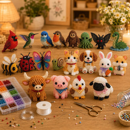 🔥Last Day 49% OFF🧵✨ Tiny 3D Beaded Animal DIY Kit