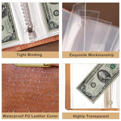🔒100 Transparent Pocket Currency Collectors Album