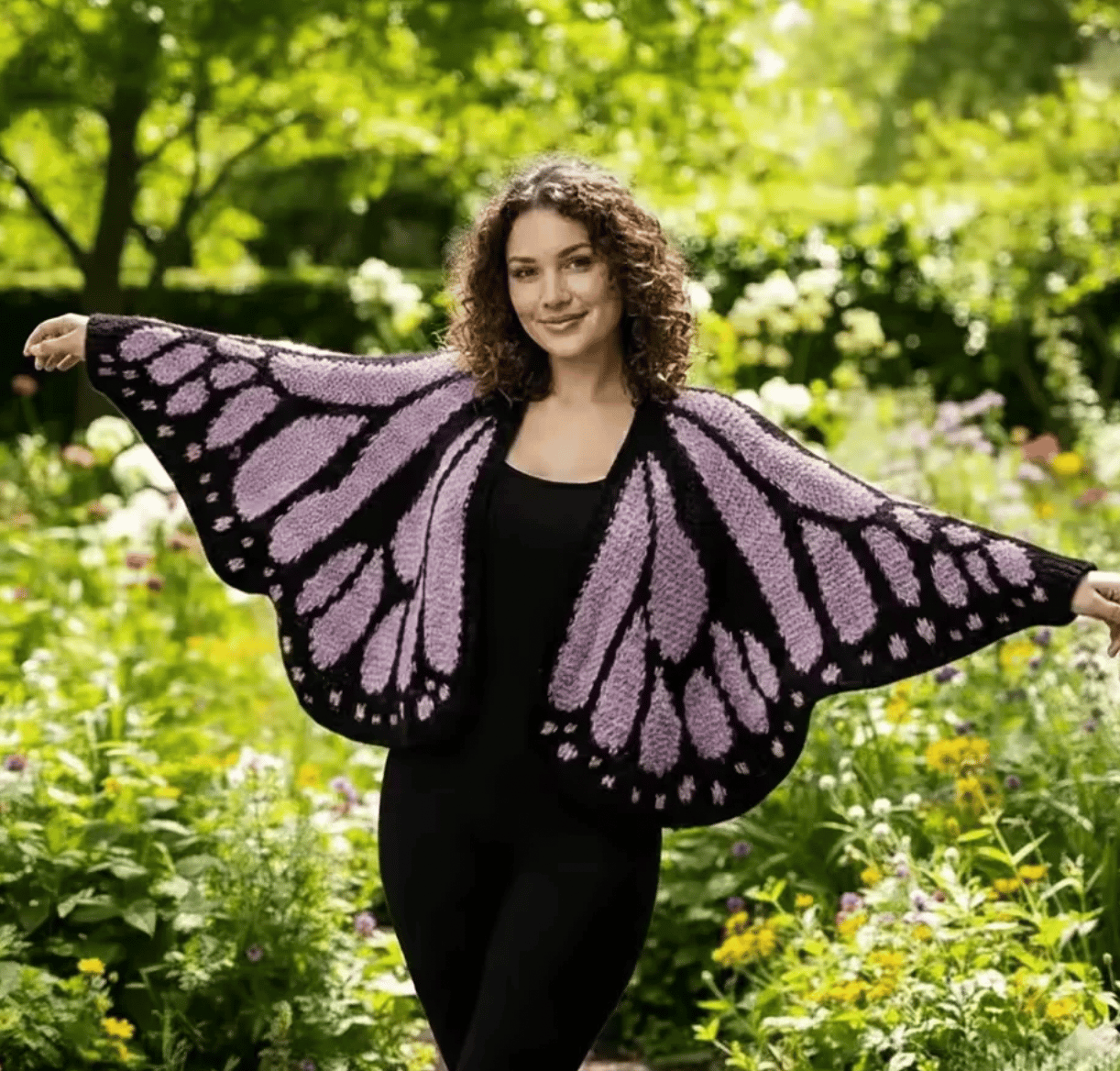 Limited edition of 120 pieces-Monarch Butterfly Cardigan – Handcrafted Statement Piece 🦋
