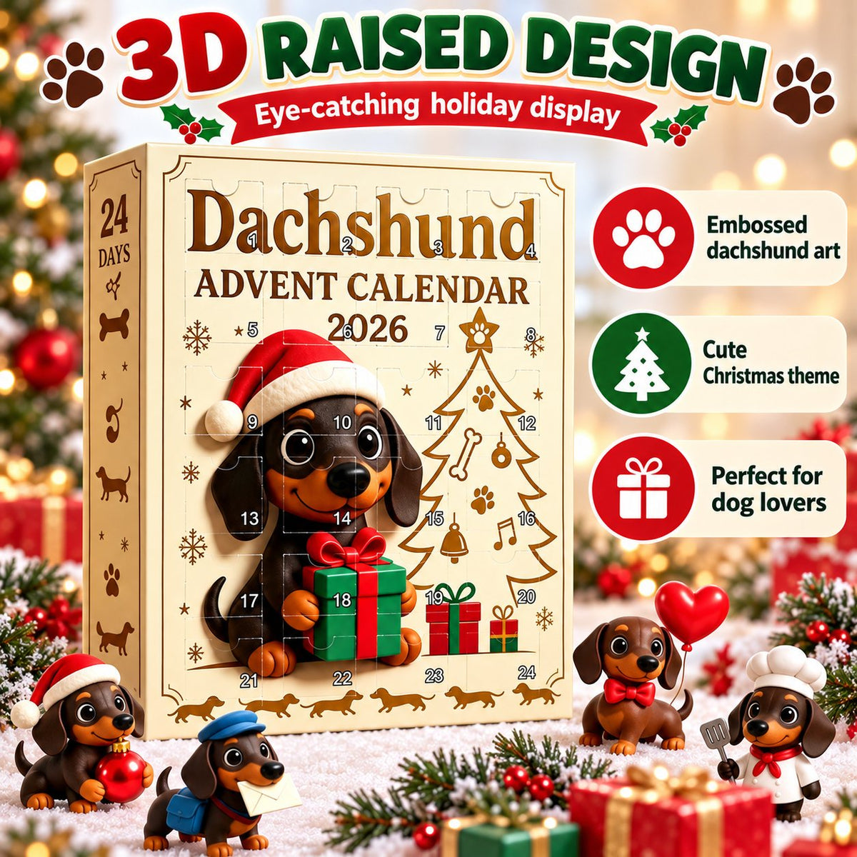 🔥🐶🎄 Dachshund Advent Calendar