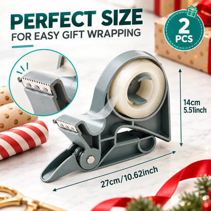🎁2-Pack Gift Wrapping Paper Clips With Tape Dispensers