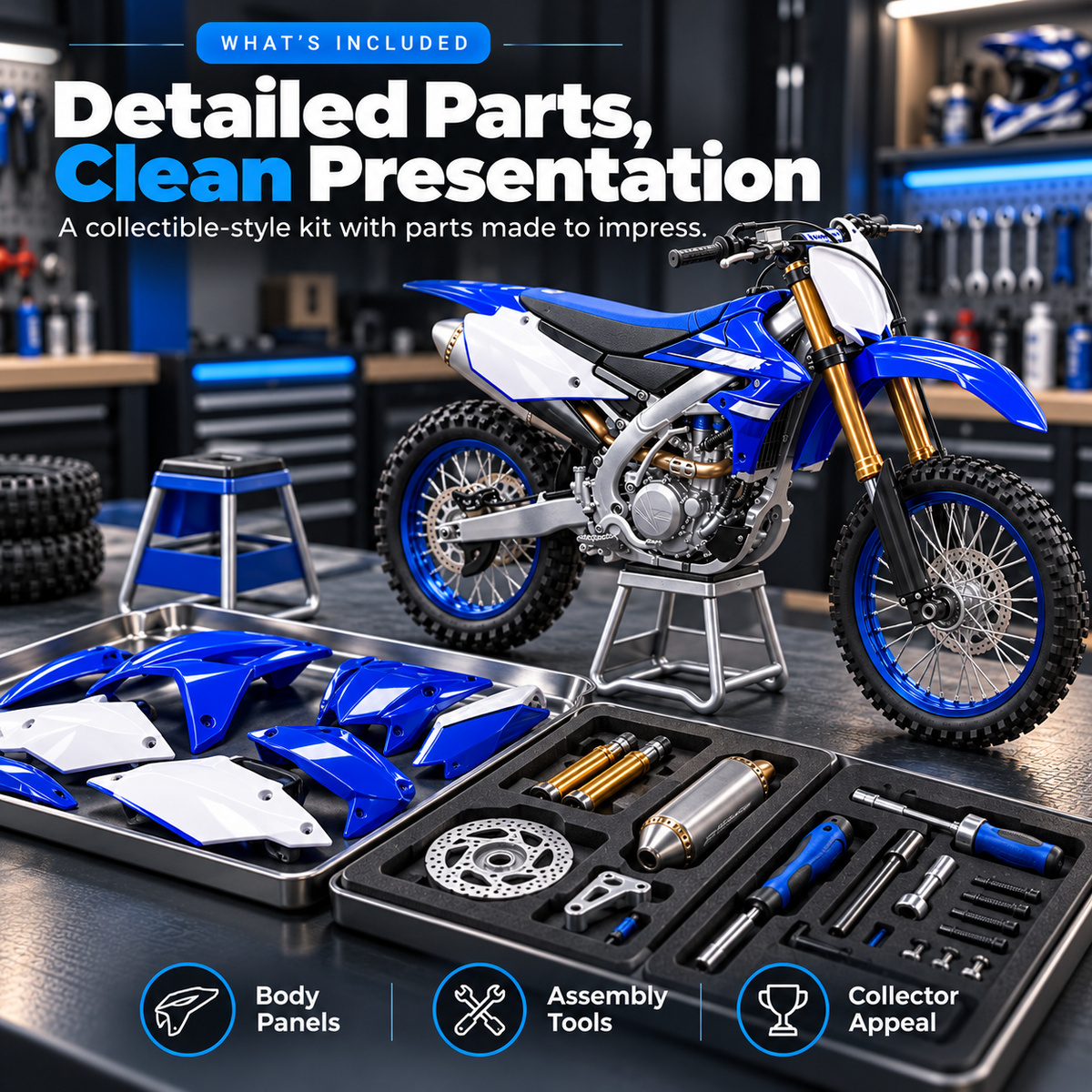 🏁 DIY Motocross Model Kit – Build & Display Your Own Dirt Bike 🏍️