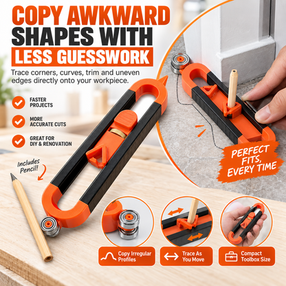✏️Contour Gauge Scribe Tool with Lock and Pencil