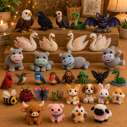 🔥Last Day 49% OFF🧵✨ Tiny 3D Beaded Animal DIY Kit