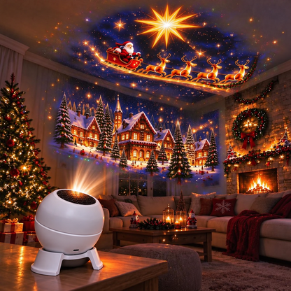 🦌Turn Any Room Into a Christmas Wonderland – Holiday Projection Night Light