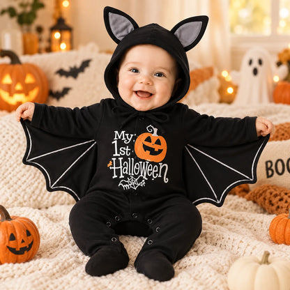 Baby Halloween Bat Romper